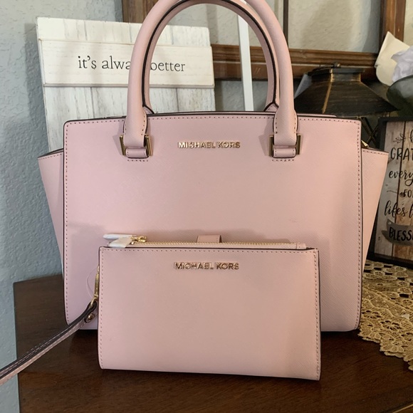 Last one 🌸New MK  M Selma & double zipper wallet - Picture 2 of 8